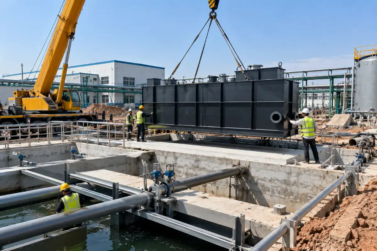 DTRO membrane stack and conventional RO pressure vessel comparison on high-TDS wastewater skid