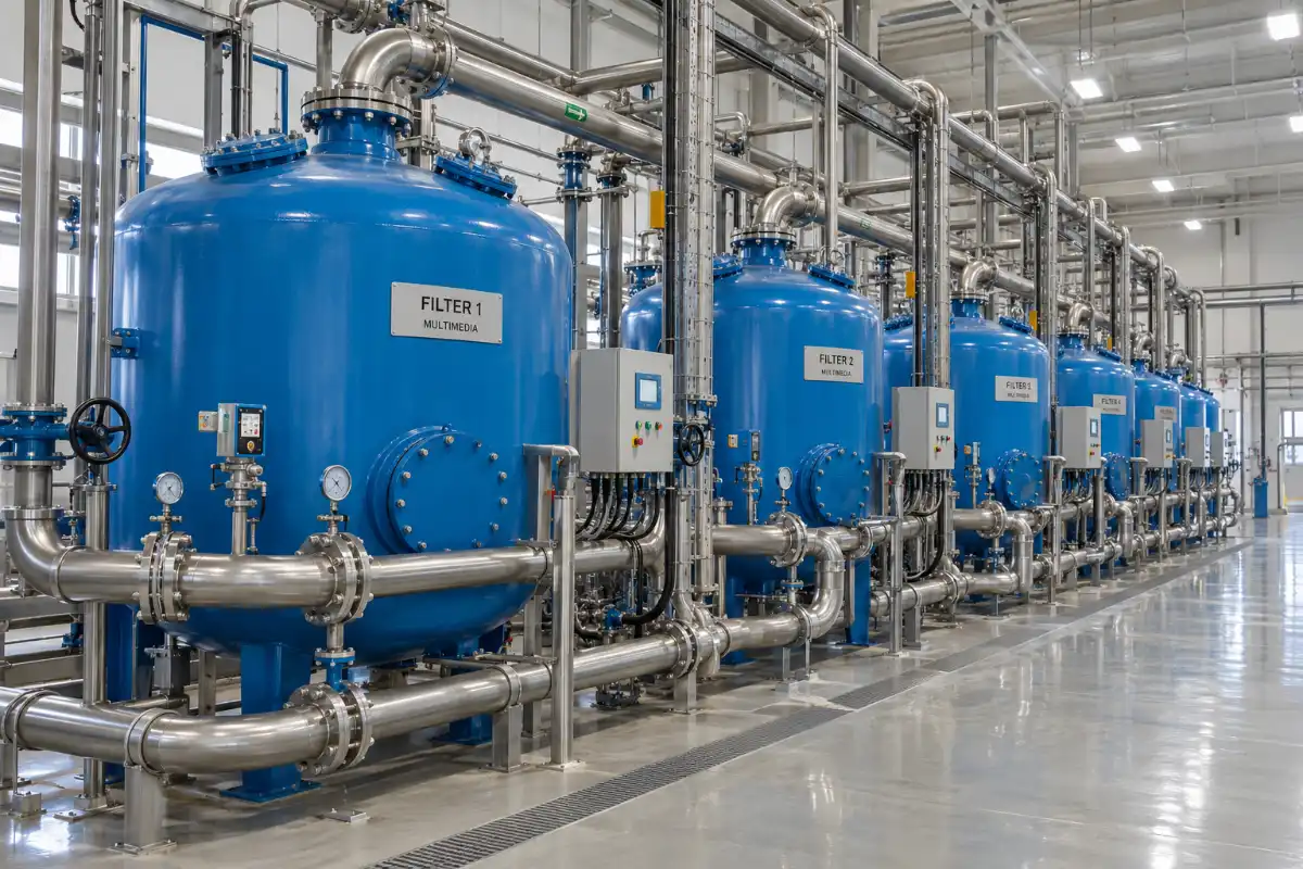 Zero liquid discharge system control room and monitoring for textile wastewater