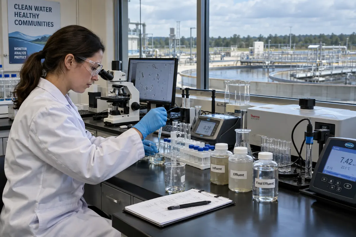 Water analysis bench setup for DTRO feed characterization