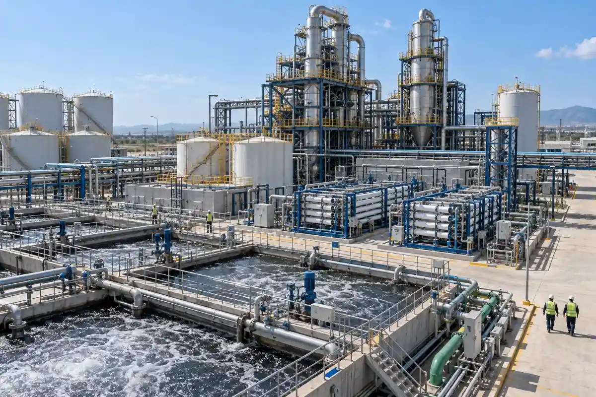 Commissioning check of an industrial wastewater evaporator system after RFQ data review